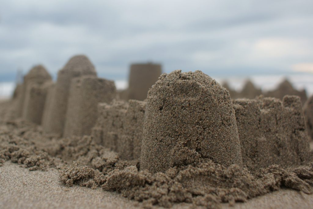 Close-up sandcastle shot on the beach by Gerardo Ramones via Pexels. #sandcastle #beach #summer