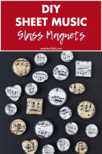 DIY Sheet Music Glass Magnets