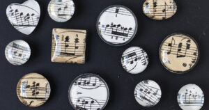 DIY Sheet Music Glass Magnets