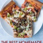 The best homemade supreme pizza. An easy weeknight recipe, packed with nutrition and flavor, that the whole family will love! #homemadepizza #homemadesupremepizza #supremepizza #weeknightdinneridea | https://www.roseclearfield.com