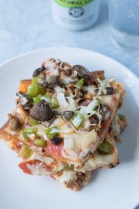 The best homemade supreme pizza. Perfect for family movie night! #homemadepizza #supremepizza #familydinner | https://www.roseclearfield.com