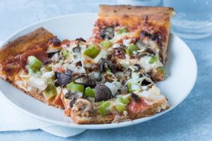The best homemade supreme pizza. An easy, family-friendly recipe! #homemadepizza #supremepizza #weeknightdinneridea | https://www.roseclearfield.com