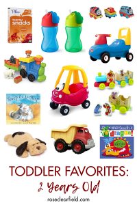 Toddler Favorites: 2 Years Old. Recommendations for toys, books, straw cups, and more! #toddlerfavorites #toddlergear #2yearsold #toddlerrecommendations