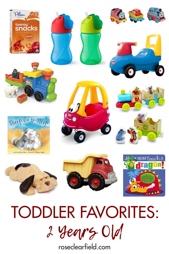 Toddler Favorites: 2 Years Old. Recommendations for toys, books, straw cups, and more! #toddlerfavorites #toddlergear #2yearsold #toddlerrecommendations