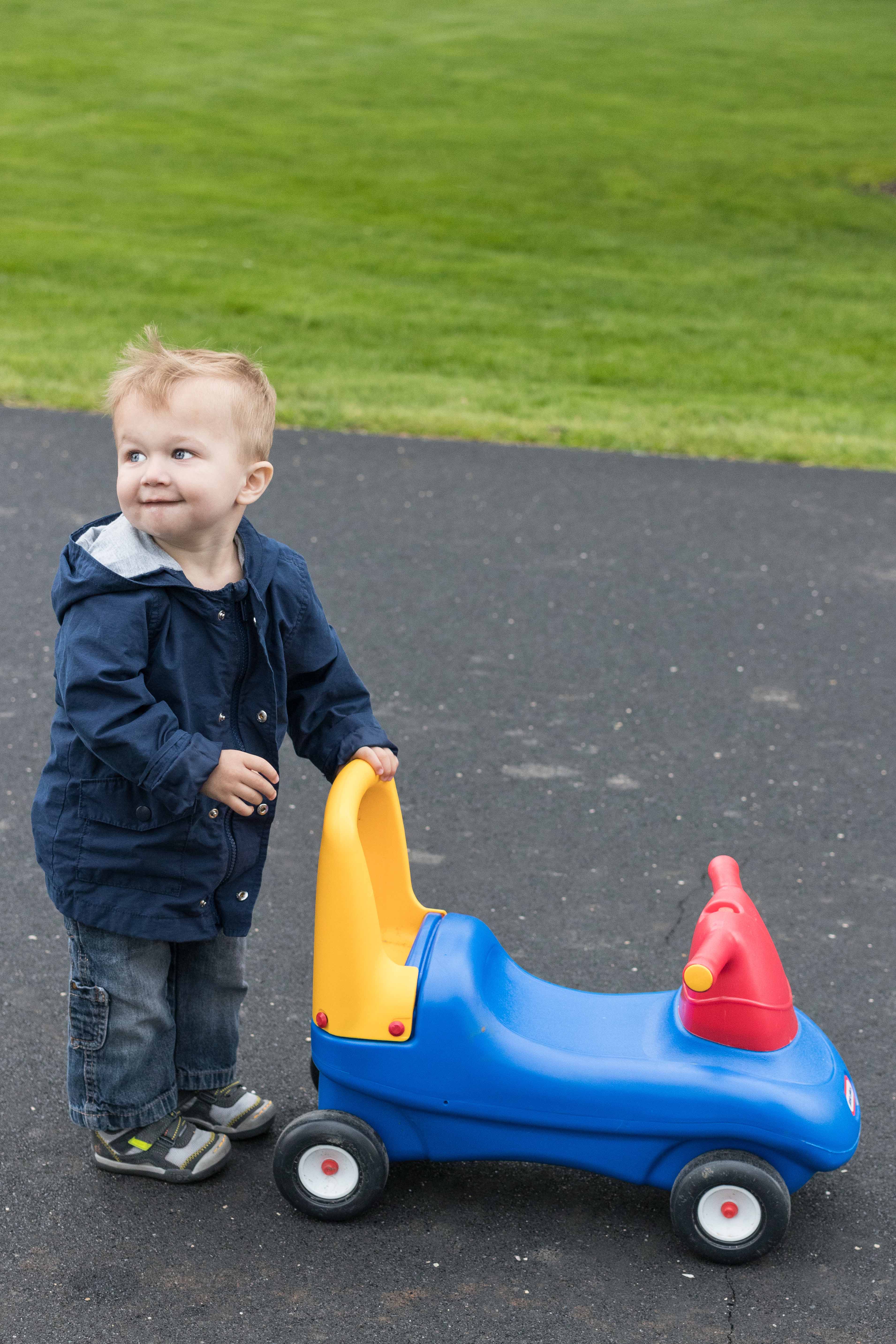 Tommy with Push Car | https://www.roseclearfield.com