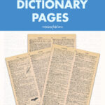 50 Free Printable Vintage Dictionary Pages