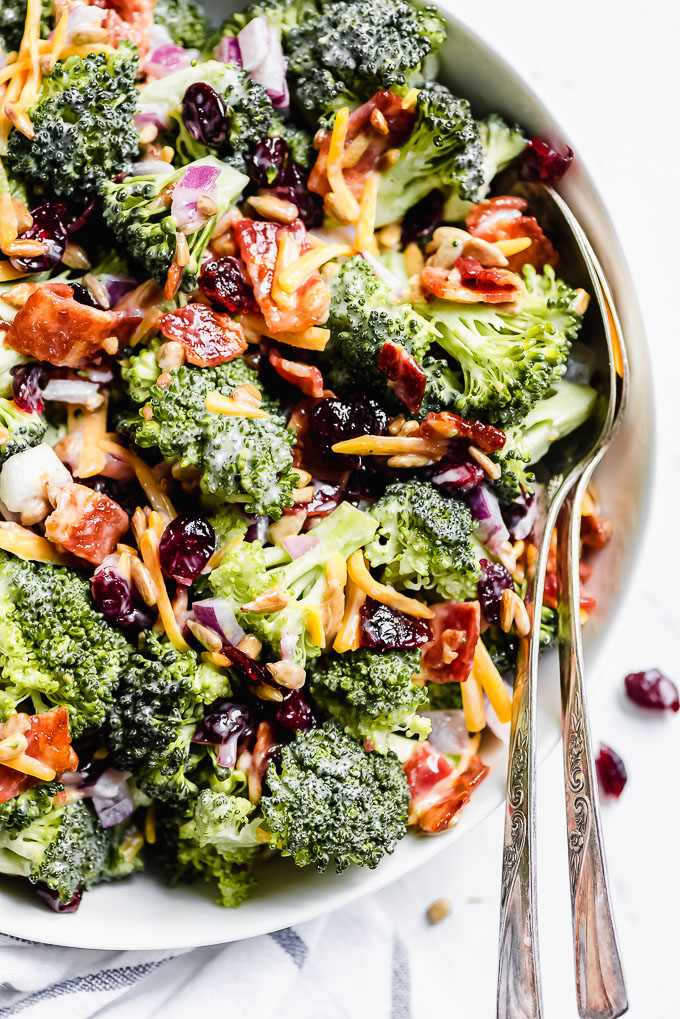 Broccoli Bacon Salad Garnish and Glaze