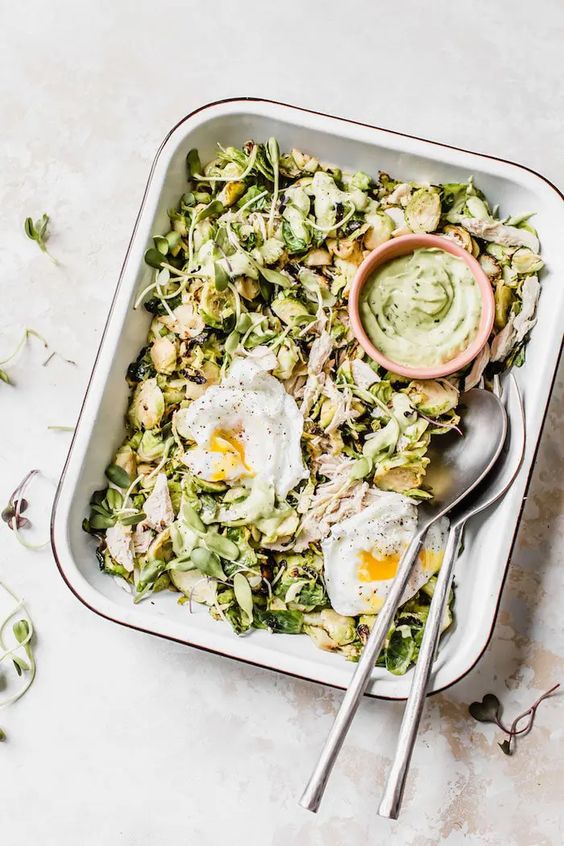 Chicken Brussels Sprouts Salad The Almond Eater