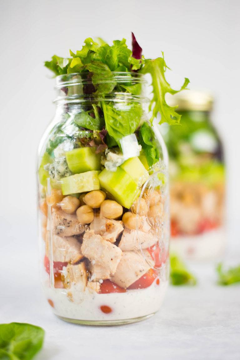 Chicken Cobb Mason Jar Salad A Sweet Pea Chef