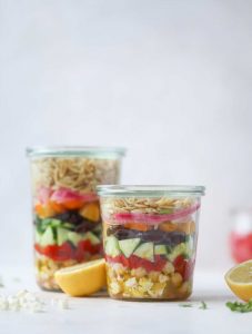 Greek Orzo Salad in a Jar How Sweet Eats