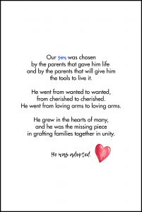 Our Son Was Chosen Adoption Quote