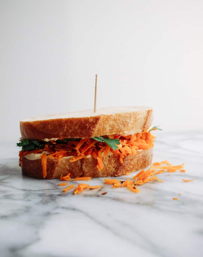 Spicy Carrot and Hummus Sandwich The Simple Veganista