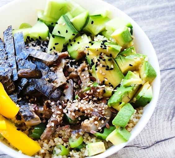 Vegan Quinoa Sushi Bowl Beauty Bites