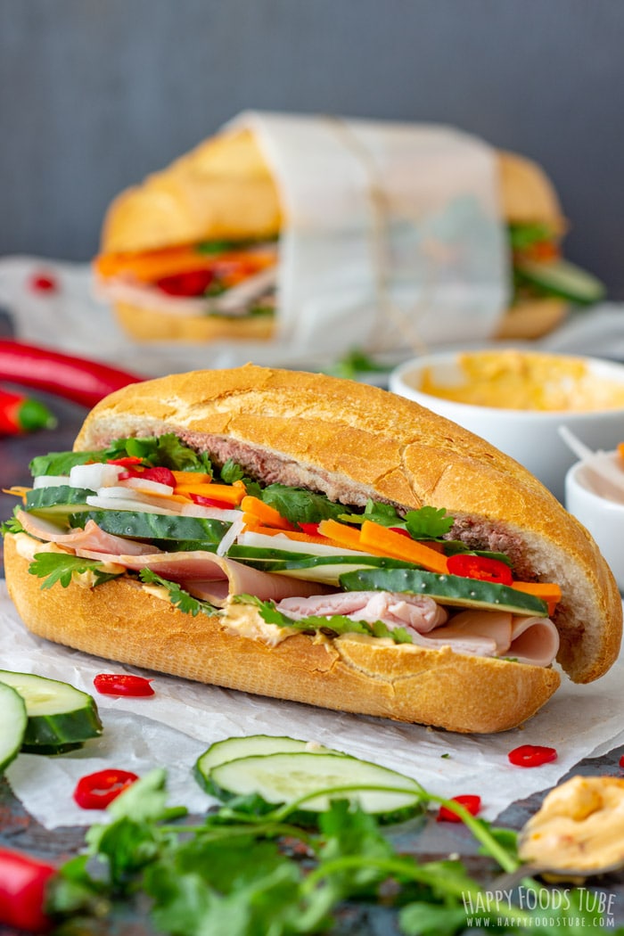 Vietnamese Banh Mi Sandwich with Cold Cuts Happy Foods Tube