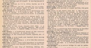 Vintage Dictionary Page