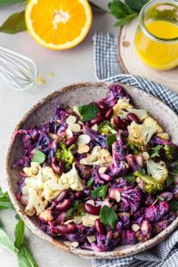 Winter Purple Cauliflower Salad Vibrant Plate