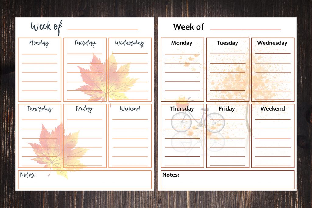 8 x 10 Free Printable Week Of To Do Lists