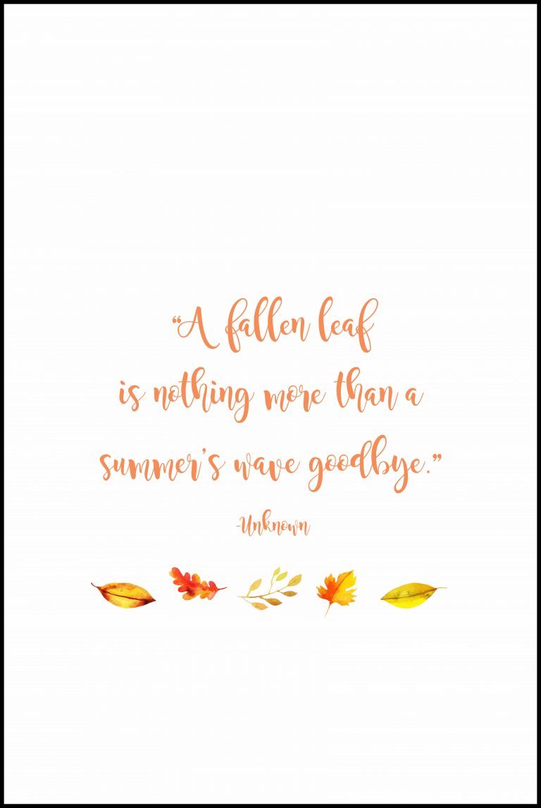 Free Autumn Quote Printables • Rose Clearfield