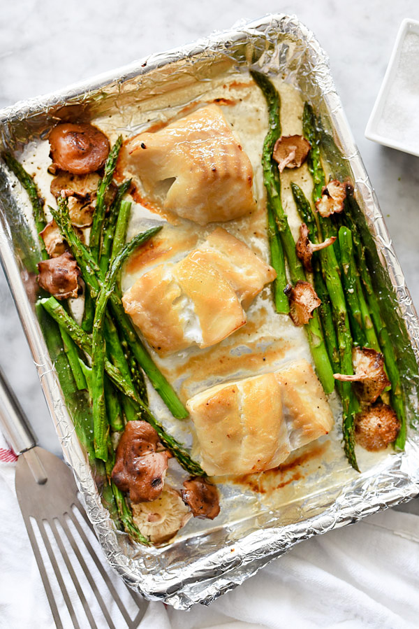 Broiled Miso Cod with Vegetables Foodiecrush