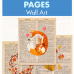 Free Autumn Dictionary Pages Wall Art