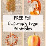 Free Fall Dictionary Page Printables