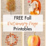 Free Fall Dictionary Page Printables