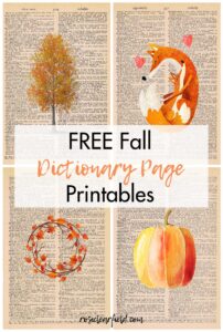 Free Fall Dictionary Page Printables
