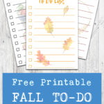 Free Printable Fall To-Do Lists