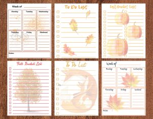 Free Printable Fall To Do Lists