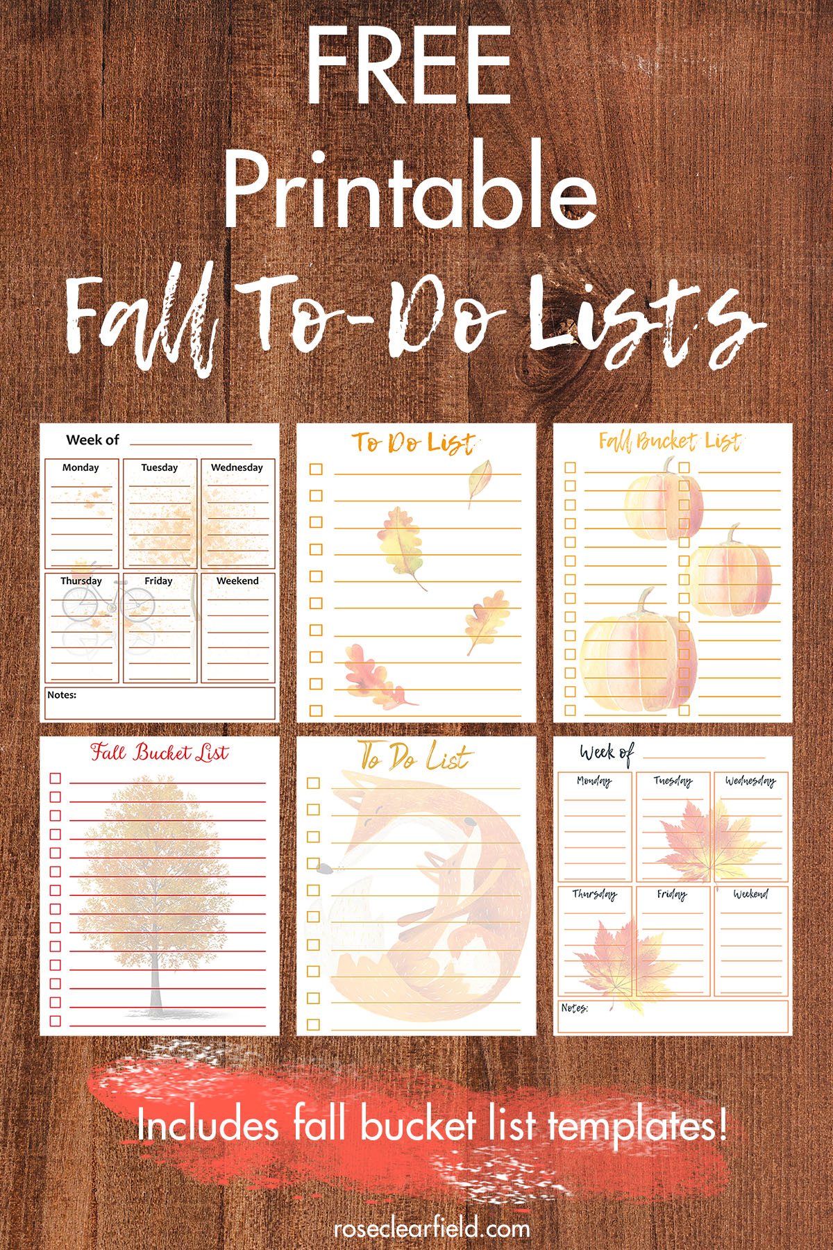 Free Printable Fall To Do Lists