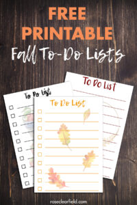 Free Printable Fall To-Do Lists