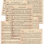 Free Printable Vintage Hymns Sheet Music Preview