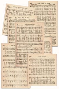 Free Printable Vintage Hymns Sheet Music Preview