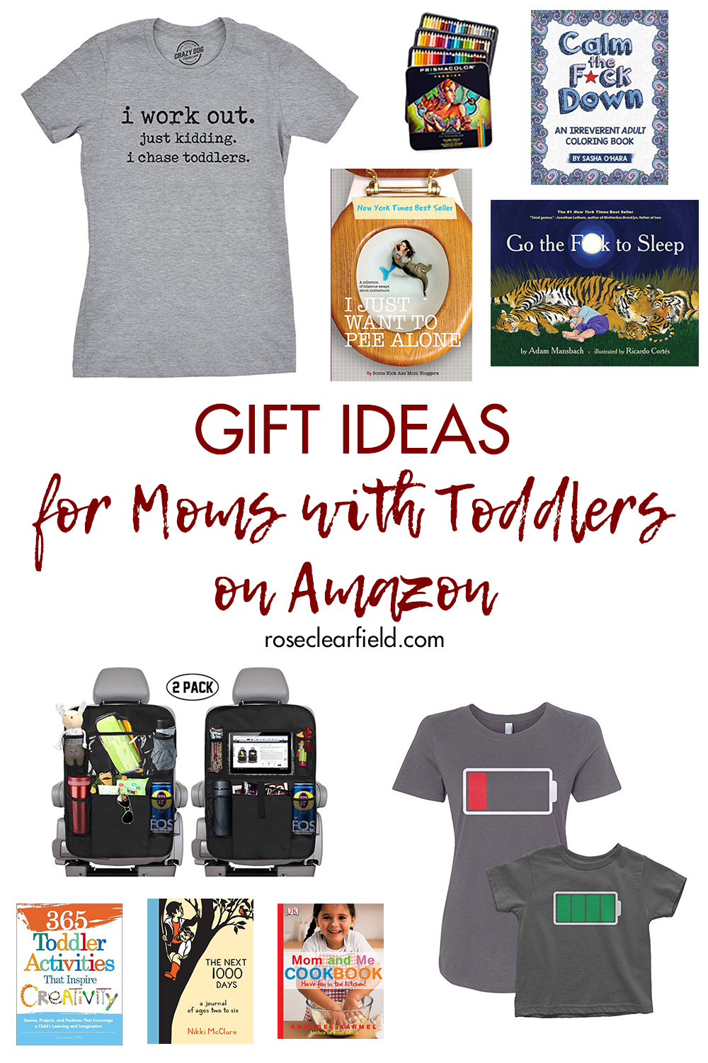 Gift ideas for moms with toddlers on Amazon. Perfect for Christmas, Mother's Day, birthdays, and more! #giftideas #momgiftideas #Amazongiftideas #toddlermoms | https://www.roseclearfield.com