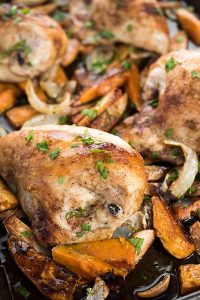 Roasted Sheet Pan Chicken and Sweet Potatoes The Lemon Bowl