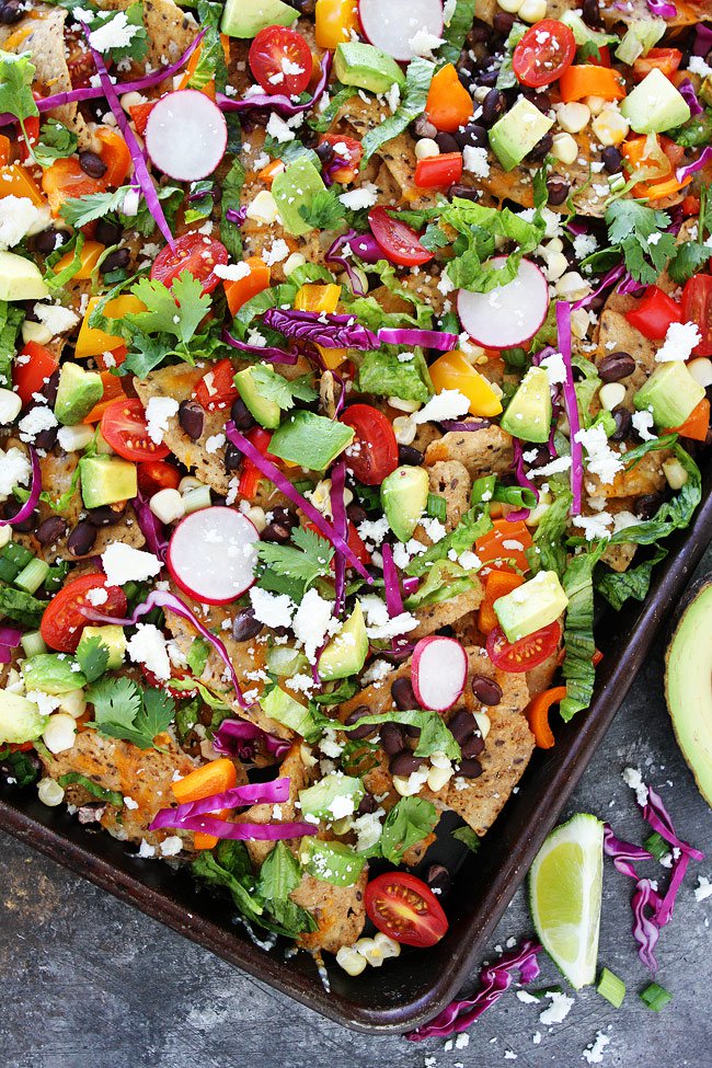 Veggie Sheet Pan Nachos Two Peas and Their Pod