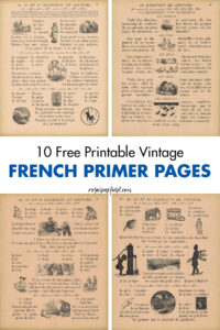 10 Free Printable Vintage French Primer Pages