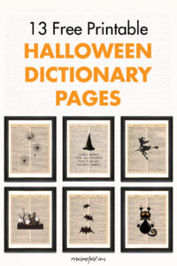 13 Free Printable Halloween Dictionary Pages