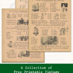 A Collection of Free Printable Vintage French Primer Book Pages