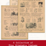 A Collection of Free Printable Vintage French Primer Book Pages