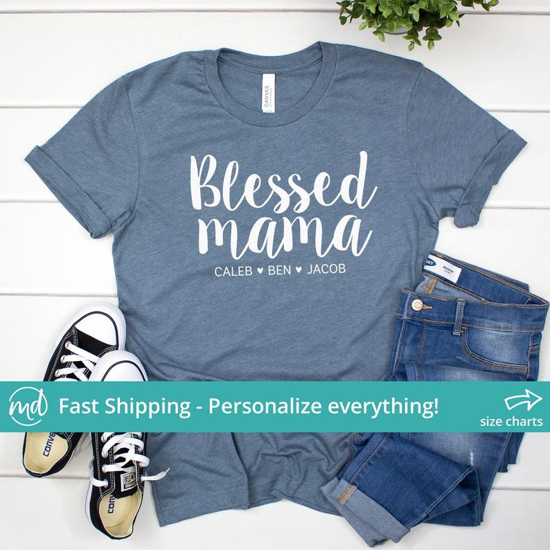 Blessed Mama Shirt MaleyDesigns on Etsy