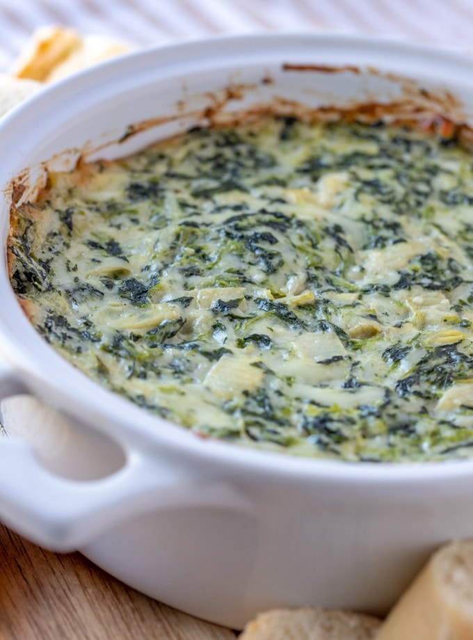 Cheesy Spinach and Artichoke Dip Onion Rings and Things