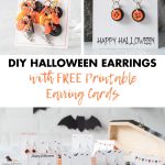 DIY Halloween Earrings with Free Printable Earring Cards