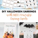 DIY Halloween Earrings with Free Printable Earring Cards