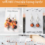 DIY Halloween Earrings with Free Printable Earring Cards