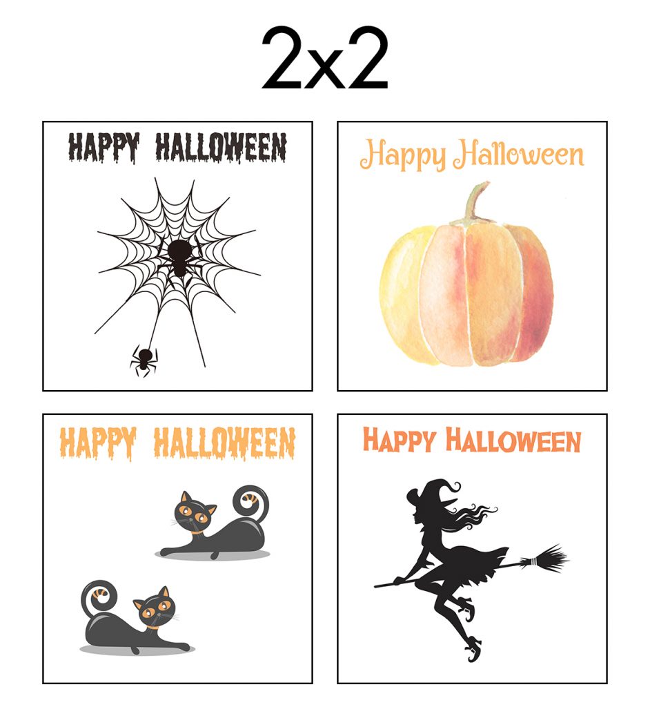 Free Printable 2x2 Halloween Earring Cards