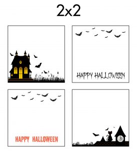 Free Printable 2x2 Halloween Earring Cards Collage
