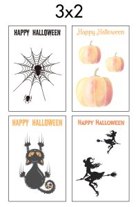 Free Printable 3x2 Halloween Earring Cards