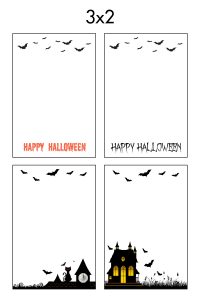 Free Printable 3x2 Halloween Earring Cards Collage