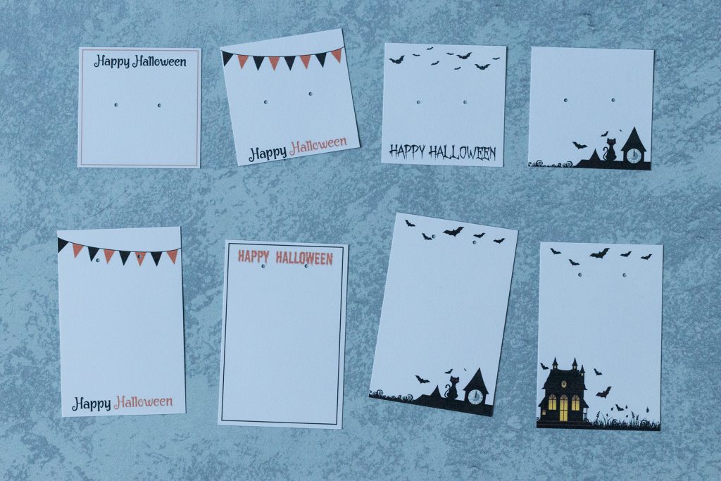 Free Printable Halloween Earring Cards Instructions